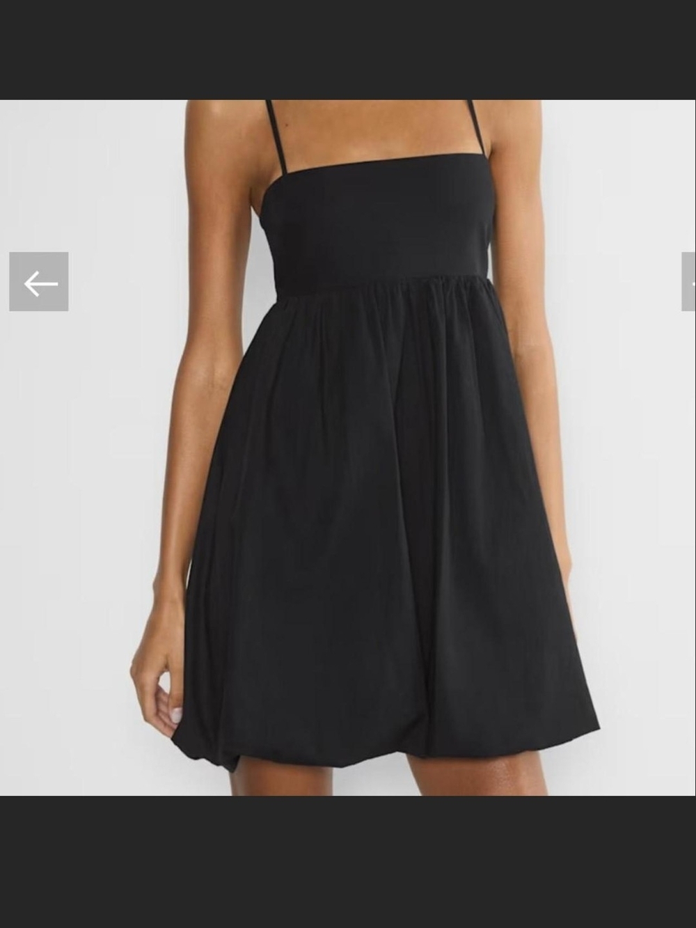 Sunday Best Black Spaghetti-Strap Babydoll Mini Dress